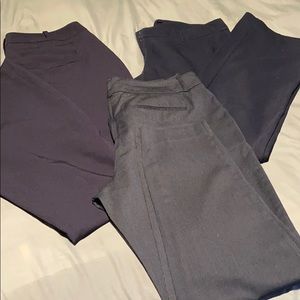Three pairs of dress pants